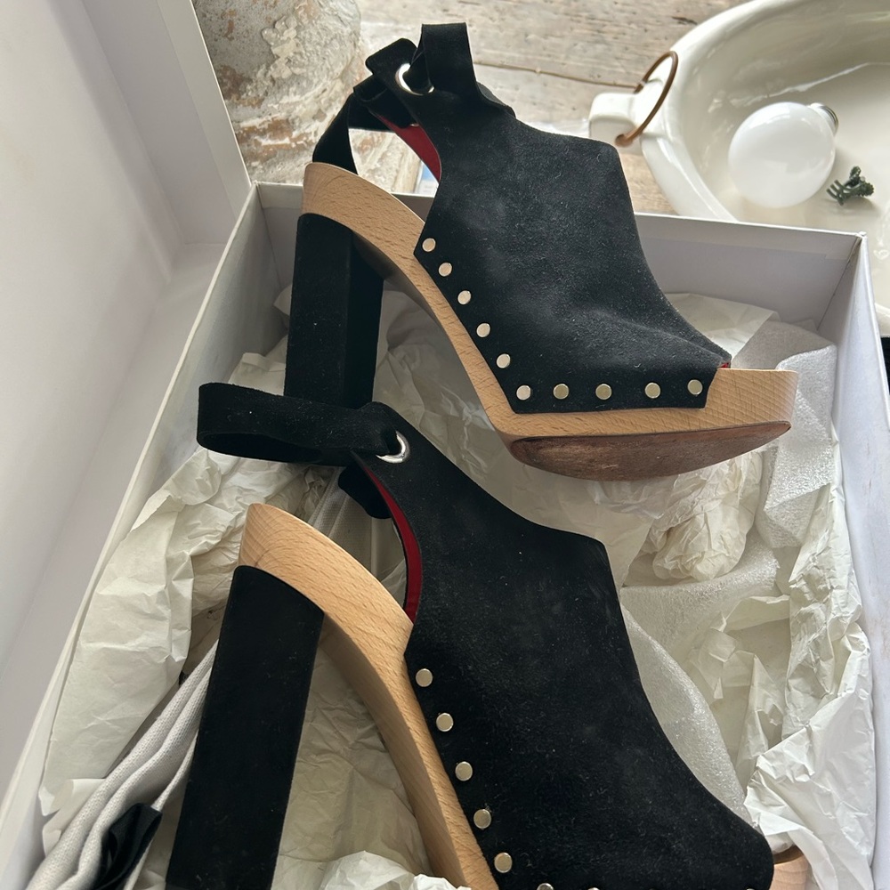 Proenza Schouler Black Suede Heeled Boots - Picture 3 of 7
